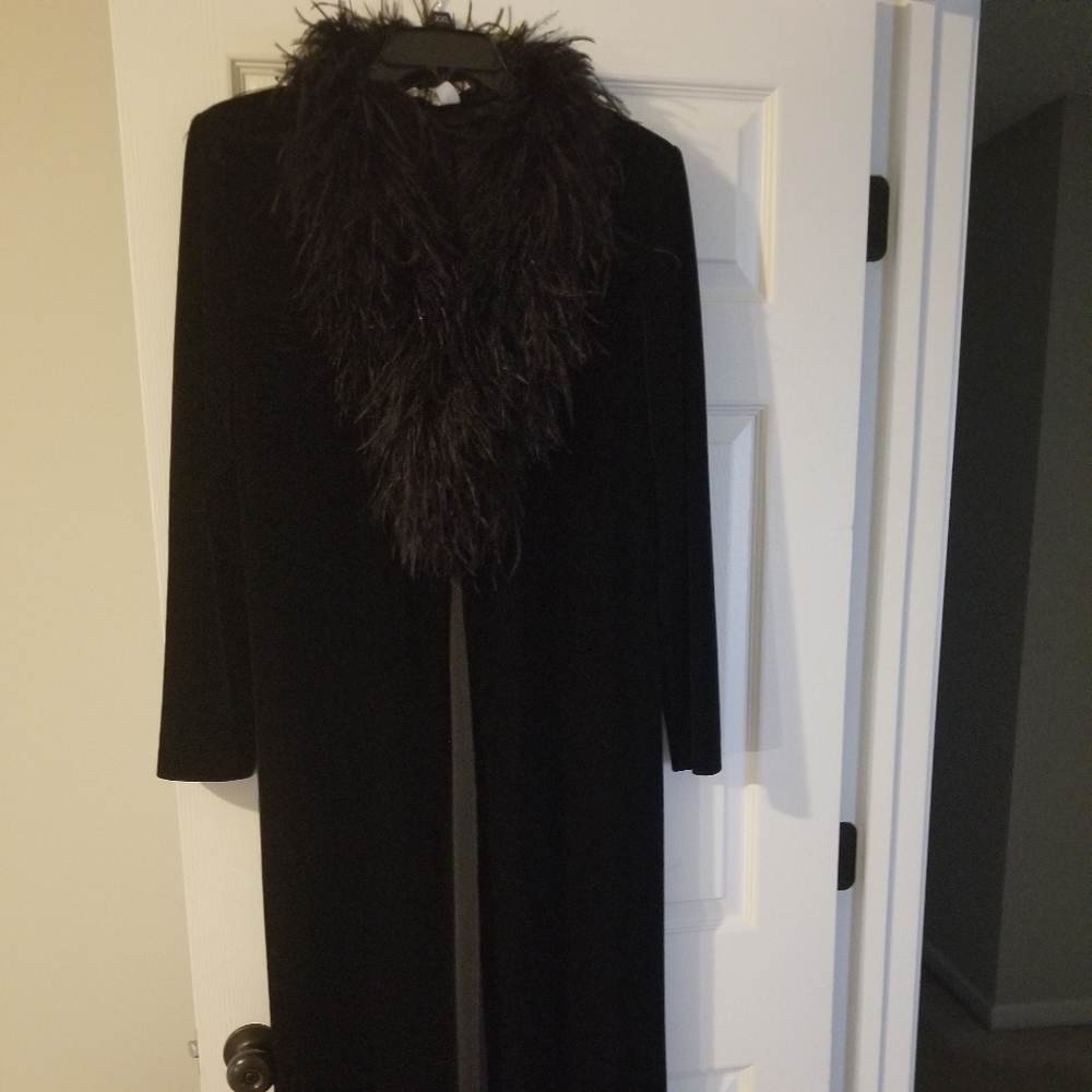 Classic Black Velvet Duster